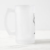 Gehörnter Gott Mattglas Bierglas (Links)