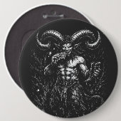 Gehörnter Wintersatyr — von BurnsInHell Button (Vorne & Hinten)