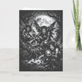 Gehörnter Wintersatyr — von BurnsInHell Karte (Rückseite)