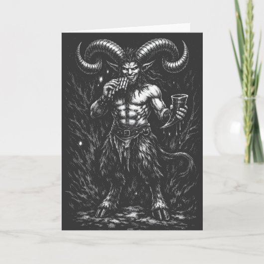 Gehörnter Wintersatyr — von BurnsInHell Karte (Vorderseite)