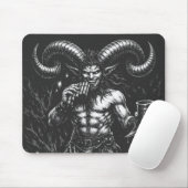 Gehörnter Wintersatyr — von BurnsInHell Mousepad (Mit Mouse)