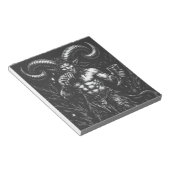 Gehörnter Wintersatyr — von BurnsInHell Notizblock (angewinkelt)