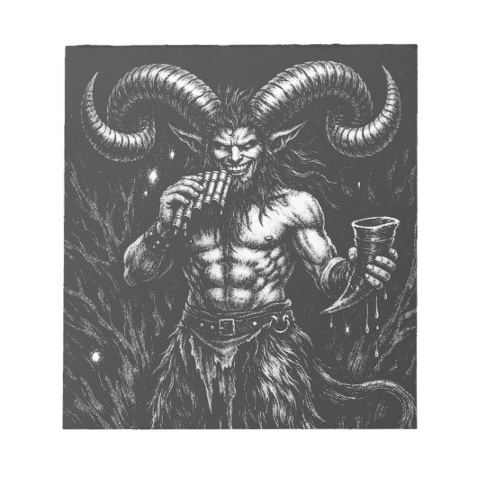 Gehörnter Wintersatyr — von BurnsInHell Notizblock (Vorderseite)