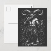 Gehörnter Wintersatyr — von BurnsInHell Postkarte (Vorne/Hinten)