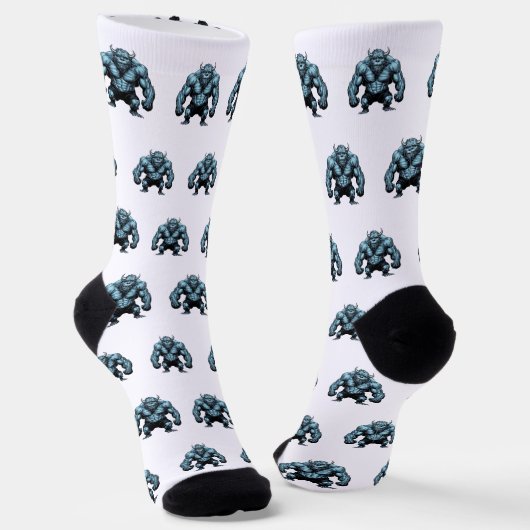 Gehörntes Monster Socken (Gewinkelt)