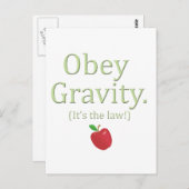 Gehorsam der Schwerkraft - es ist das Gesetz! Postkarte (Vorne/Hinten)
