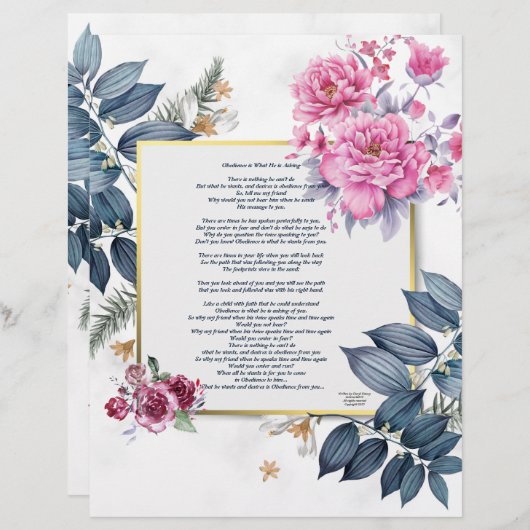 Gehorsam Frage er von dir, wie du dir das Linenpap (Vorne/Hinten)