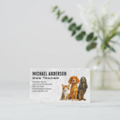 Gehorsame Hunde Sitzen | Tierausbilder Visitenkarte (Stehend Vorderseite)