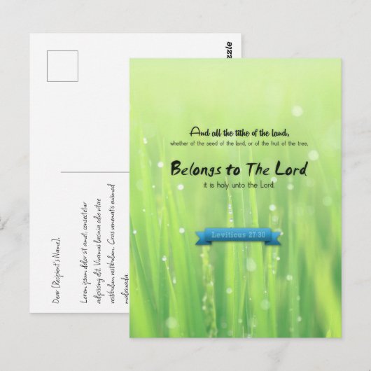 gehört dem Herrn Postkarte (Vorne/Hinten)