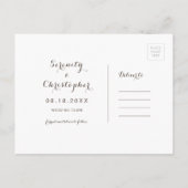 Gehört Save the Date am Sandstrand Ankündigungspostkarte (Rückseite)