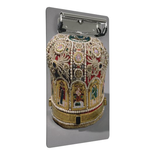 Gehrungsfugekronen-Set mit Perlen und wertvolles Mini Klemmbrett (Schrägansicht)