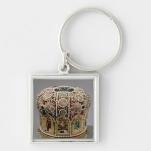 Gehrungsfugekronen-Set mit Perlen und wertvolles Schlüsselanhänger