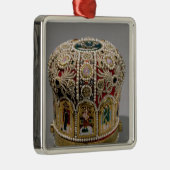 Gehrungsfugekronen-Set mit Perlen und wertvolles Silbernes Ornament (Rechts)