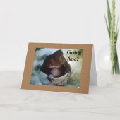 "GEHT APE?" 60. GEBURTSTAG SPASS KARTE (Vorderseite)