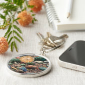 GEHT AUS! SEASCAPE Handgemalt ORIGINAL ART Schlüsselanhänger (Seite)