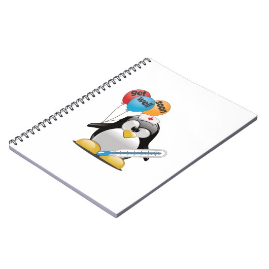 Geht es bald gut. Pinguin Nurse. Notizblock (Linke Seite)