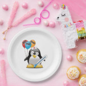 Geht es bald gut. Pinguin Nurse. Pappteller (Party)