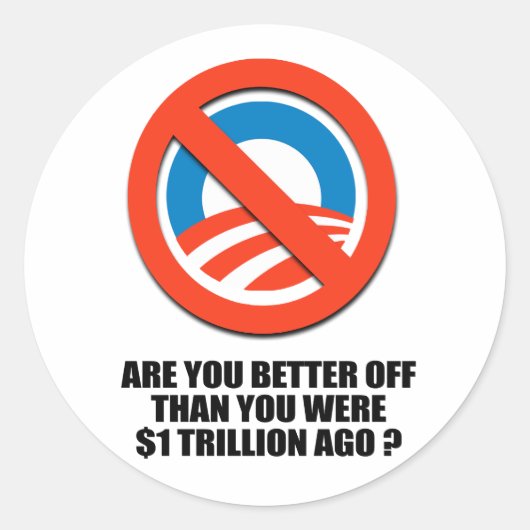 Geht es dir besser als 1 Billion Dollar Runder Aufkleber (Vorderseite)