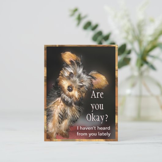 Geht es dir gut? Anpassbare Postkarte (Stehend Vorderseite)