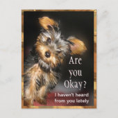 Geht es dir gut? Anpassbare Postkarte (Vorderseite)