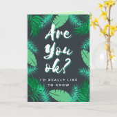 Geht es dir gut? Denken Karte (Gelbe Blume)