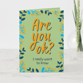 Geht es dir gut? Denken Karte