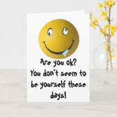 Geht es dir gut? Du scheinst nicht dein zu sein... Karte (Gelbe Blume)