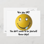 Geht es dir gut? postkarte (Vorne/Hinten)