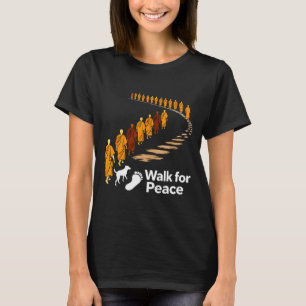 Geht Frieden 2026 Weltfrieden Mönche mit Aloka Hun T-Shirt