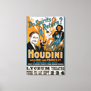 Geht Geist zurück? Houdini sagt, dass NO- ihn Leinwanddruck