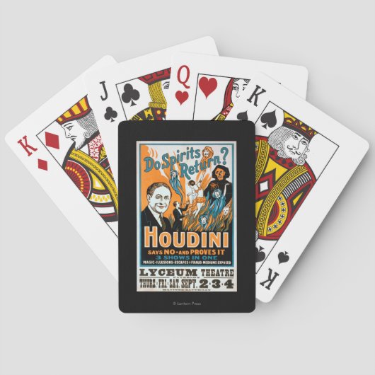 Geht Geist zurück? Houdini sagt, dass NO- ihn Spielkarten (Rückseite)