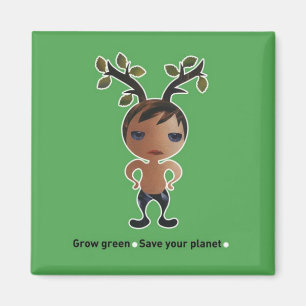 Geht grün für den Planeten! Magnet
