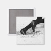 geht langsam dem Sand aus Magnet (Vorderseite/Rückseite)