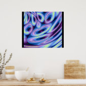 GEHT MIT DEM FLUSS!!! (Blau) Poster (Küche)