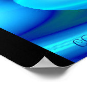 GEHT MIT DEM FLUSS!!! (Eisblau) Poster (Ecke)