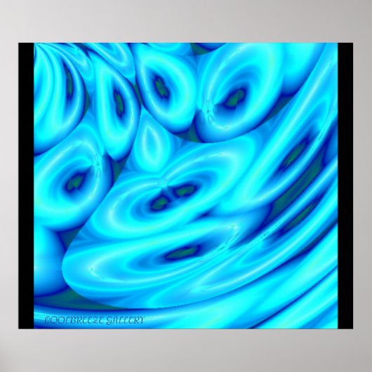 GEHT MIT DEM FLUSS!!! (Eisblau) Poster (Vorne)