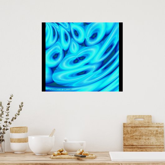 GEHT MIT DEM FLUSS!!! (Eisblau) Poster (Küche)