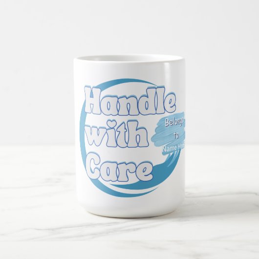 Geht Sorgsam Damit Um – Gehört 'Name' Personalisie Kaffeetasse (Mittel)