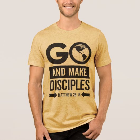 Geht und macht Jünger Tri-Blend Shirt (Vorderseite)