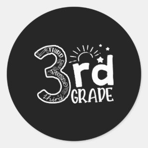 Geht zur 3. Klasse Lehrerteam und dritte Klasse B Runder Aufkleber