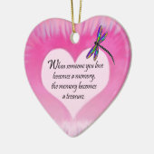 Gehütete Erinnerungens-Libelle Keramikornament (Links)