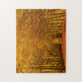 Gehweg durch den Wald im Herbst Puzzle (Vertikal)