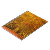 Gehweg durch den Wald im Herbstnotizbuch Notizblock (Linke Seite)