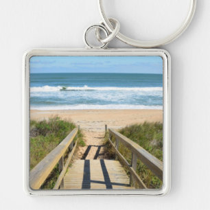 Gehweg zum Strand-Schlüsselanhänger Schlüsselanhänger