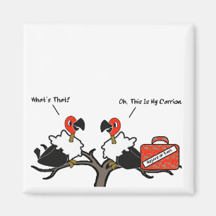 Geier-Aas macht Gepäck-Cartoon weiter Magnet