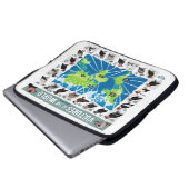 Geier der Weltkarte Laptopschutzhülle (Vorne Knopf)