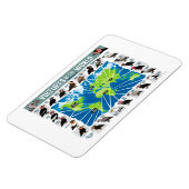 Geier der Weltkarte Magnet (Linke Seite)