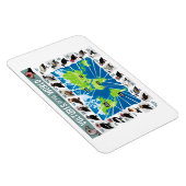 Geier der Weltkarte Magnet (Rechte Seite)