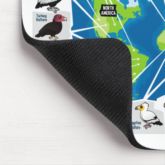 Geier der Weltkarte Mousepad (Ecke)