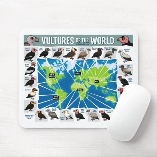 Geier der Weltkarte Mousepad (Mit Mouse)